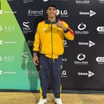 ¡Histórico! El colombiano Ángel Barajas conquista el oro en barras paralelas en la Copa Mundo de Gimnasia de Azerbaiyán